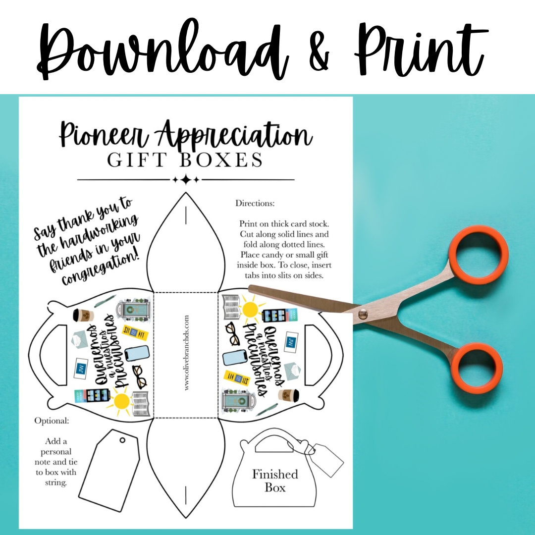 Pioneer Appreciation Gift Boxes - Download & Print