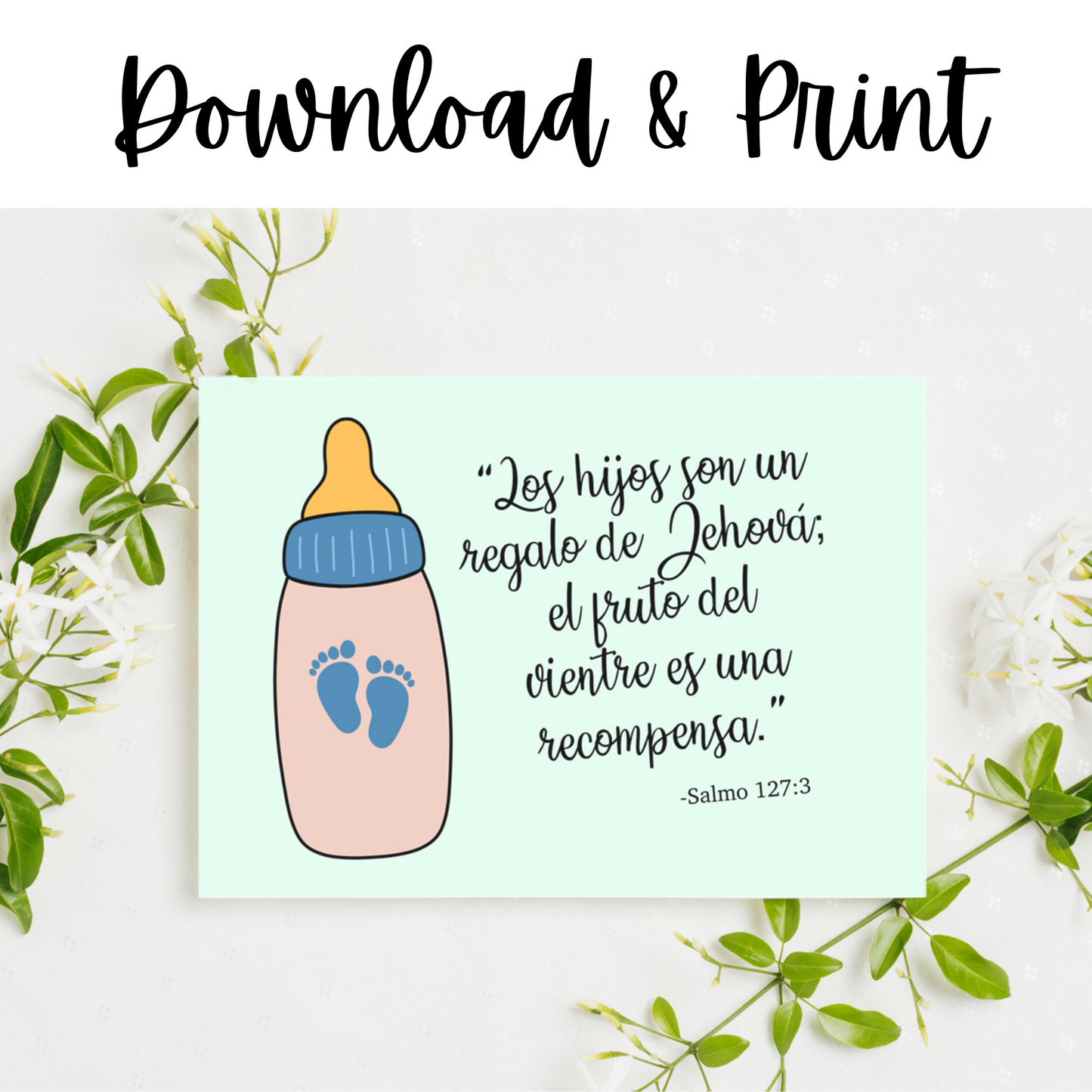 Baby Shower Greeting Card | New Baby | Psalm 127:3