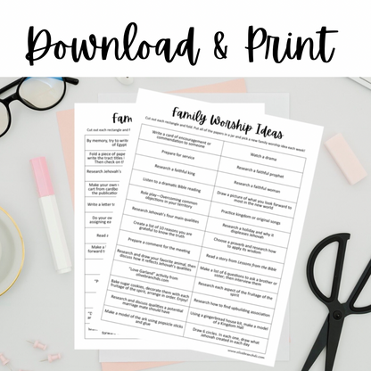 Family Worship Ideas - Download & Print