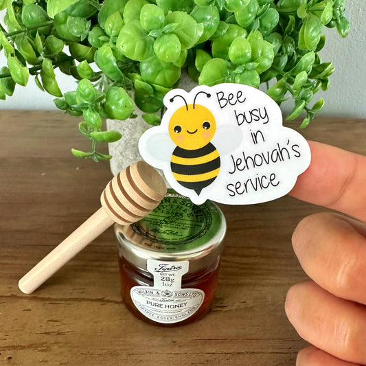 Bee Busy in Jehovah’s Service Vinyl Sticker