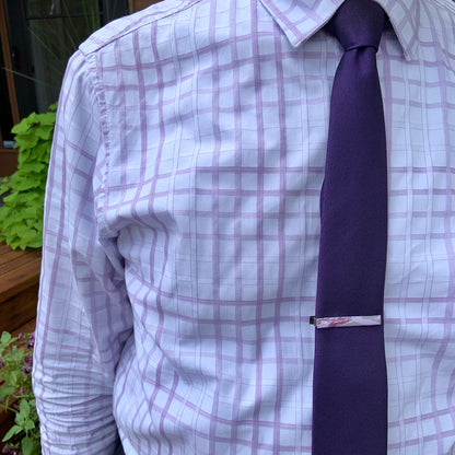 Purple & Gray Tie Clip