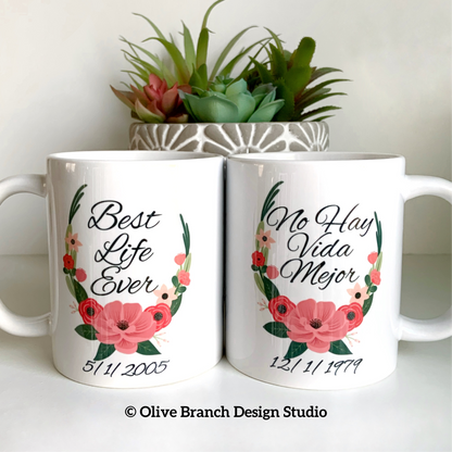 Best Life Ever Floral Mug