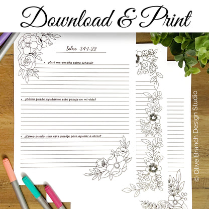 Comforting Scriptures Coloring & Personal Study Pack