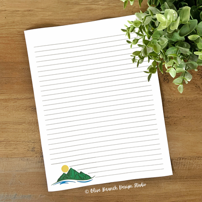 Mountains Letter Writing Page