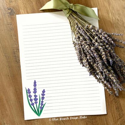 Lavender Letter Writing Page